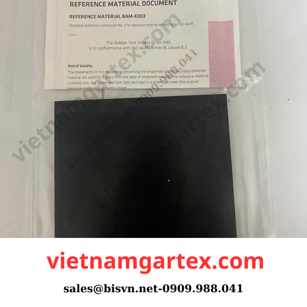  BAM_E003 Tấm lót cao su thử độ mài mòn tiêu chuẩn 