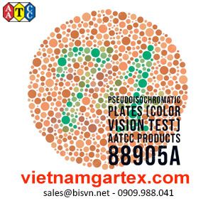  Tấm Pseudoisochromatic thử nghiệm mù màu AATCC 