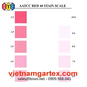  Thang đo vết bẩn màu đỏ 40 AATCC TM175 