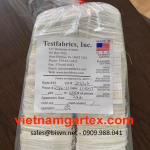  Vải đa sợi No.10 Testfabrics 2x2 inch heat sealed 