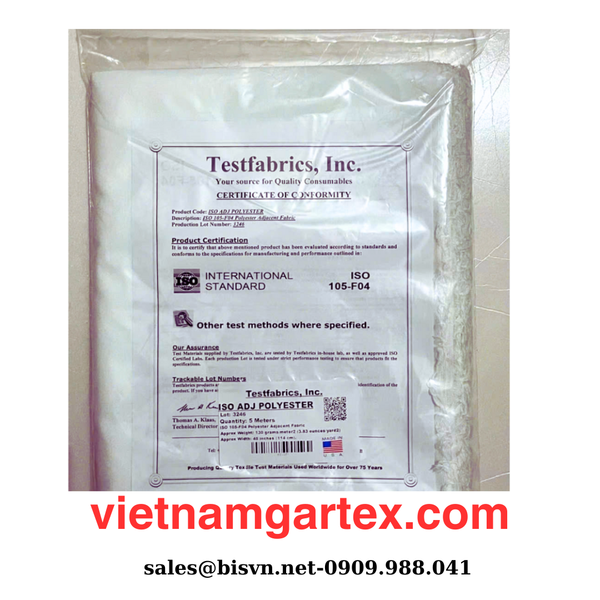  Vải đo độ bền màu Polyester ISO 105-F04 