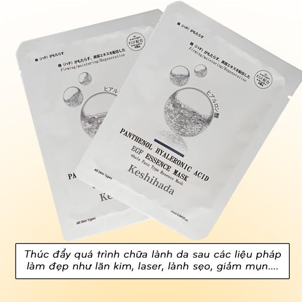  Mặt nạ dưỡng da Panthenol Hyaleronic Acid Keshihada Nhật Bản hộp 10 cái 