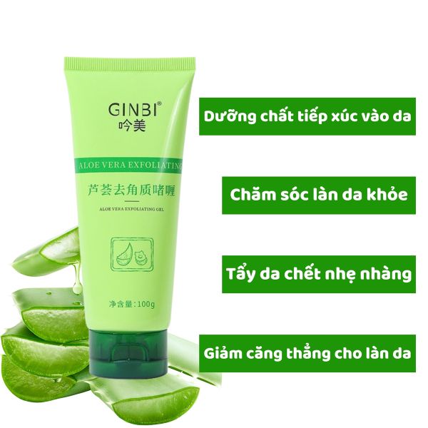  Tẩy tế bào chết da mặt chiết xuất nha đam Ginbi 100g giúp tẩy da chết phù hợp mọi loại da - A12 
