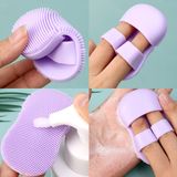  Bàn chải rửa mặt silicon - Bàn chải tẩy tế bào chết làm sạch lỗ chân lông nhỏ gọn - A84 
