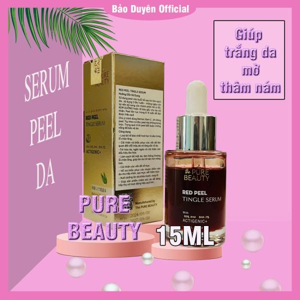 Serum peel da Red Peel Tingle 15ml hiệu The Pure Beauty giúp giảm mụn sáng da hiệu quả - V15 