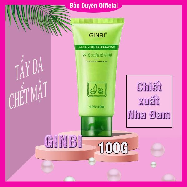  Tẩy tế bào chết da mặt chiết xuất nha đam Ginbi 100g giúp tẩy da chết phù hợp mọi loại da - A12 