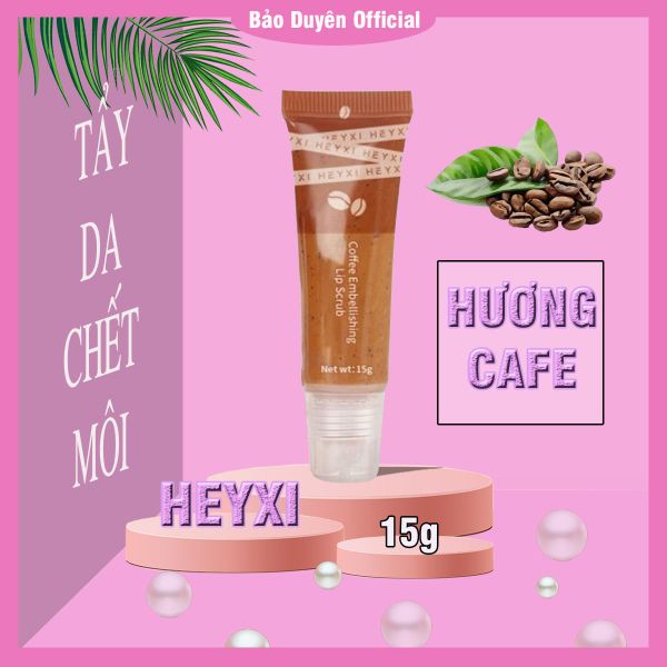  Tẩy tế bào chết môi Heyxi Cà phê 15g tẩy da chết hiệu quả, dưỡng môi mềm mại - A85 
