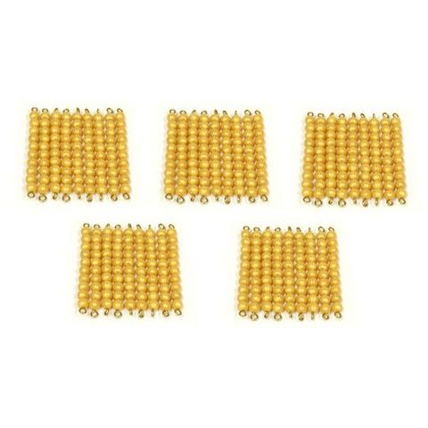 45 chuỗi hạt cườm vàng<br>45 Golden Bead Bars of Ten