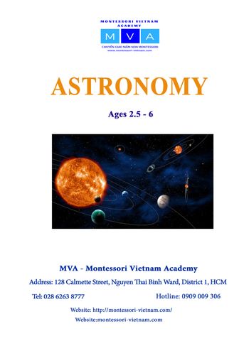 Astronomy - AGES 2.5 - 6