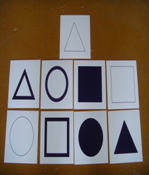 Geometric drawing block paper cards