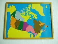 PREMIUM Canada Puzzle Map With BEECHWOOD FRAME