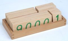 Các thẻ số từ 1 đến 9000 cỡ lớn<br>Large Wooden Number Cards With Box (1-9000)