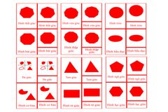 Polygons 3-Part Cards - Complex Concepts - Red