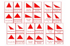 Triangles 3-Part Cards - Complex Concepts - Red