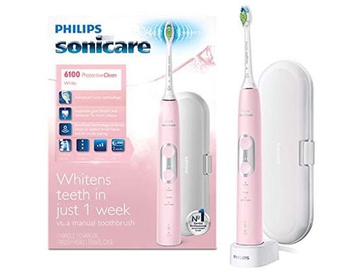 Mẫu mới: Bàn chải điện Philips Sonicare ProtectiveClean 6100 - HX6876/21 (Màu Hồng)