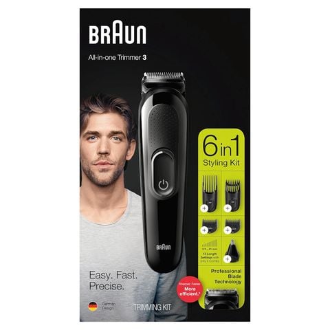 Máy cạo râu nam đa dụng Braun All-In-One Trimmer 3 MGK3220/ MKG3260