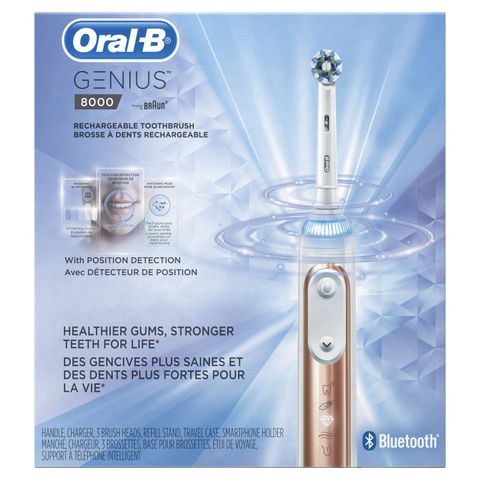 Bàn chải điện Oral-B Genius PRO 8000 màu Hồng Vàng - Rose Gold