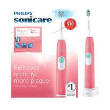 Combo: Bàn chải điện Sonicare 2 Series Plaque Control + Hộp 3 Đầu bàn chải Sonicare Pro Result C1 HX6013/63