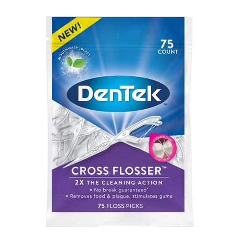 Cung chỉ nha khoa chéo Dentek Cross Flosser - 75 cây