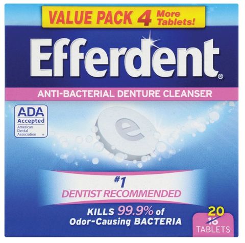 Thuốc vệ sinh hàm răng giả Efferdent Original Anti-Bacterial Denture Cleanser  - 20 viên