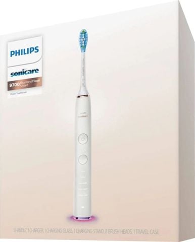 HÀNG ORDER - Bàn chải điện Philips Sonicare DiamondClean Smart Professional 9700 Series HX9957/61 (Bluetooth) Rose Gold Hồng Vàng