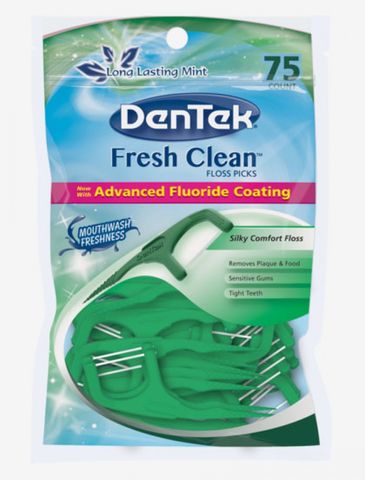 Cung chỉ nha khoa Dentek Fresh Clean Floss Picks - Long Lasting Mint 75 cây