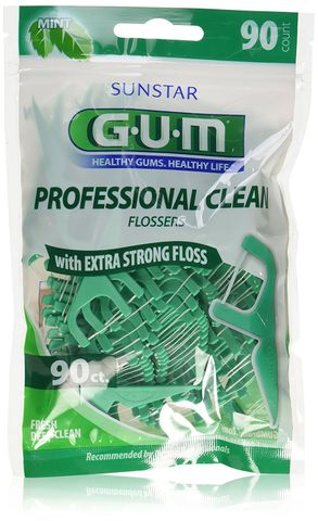 Cung chỉ nha khoa GUM Eez-Thru Flossers Mint- 90 cây