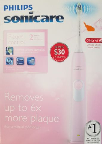 Bàn chải điện Sonicare 2 Series Plaque Control HX6211/90 - Màu hồng