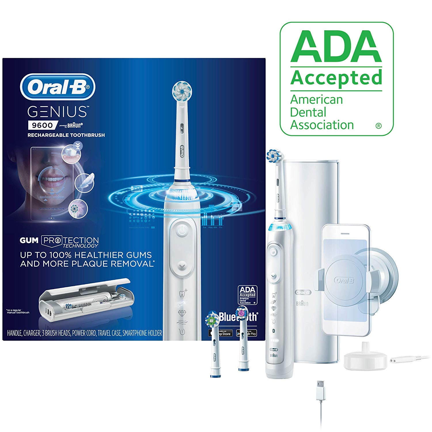 MẪU MỚI - Bàn chải điện Oral-B Genius 9600 White – BanHangMy.Net