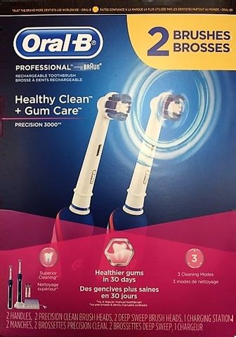 Bộ đôi bàn chải điện Oral-B Professional Healthy Clean + Gum Care Precision Clean 3000