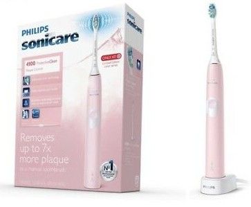 Bàn chải điện Philips Sonicare ProtectiveClean 4100 Plaque Control HX6816/01-màu hồng