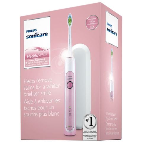 MẪU MỚI - Bàn chải điện làm trắng răng Philips Sonicare HealthyWhite Classic HX6711/64, màu hồng