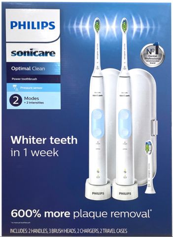 Bộ đôi Bàn chải điện Philips Sonicare ProtectiveClean 5000 Gum Health HX6829