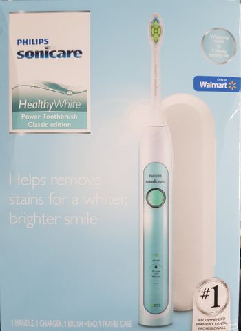 Bàn chải điện làm trắng răng Philips Sonicare HealthyWhite Classic HX6711/66, xanh biển nhạt