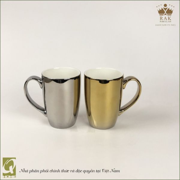 Set of 2 mugs Rak Porcelain - Gold/Silver color