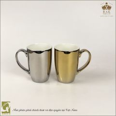 Set of 2 mugs Rak Porcelain - Gold/Silver color