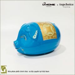 Piggy Bank Blue/Gold with Giftbox