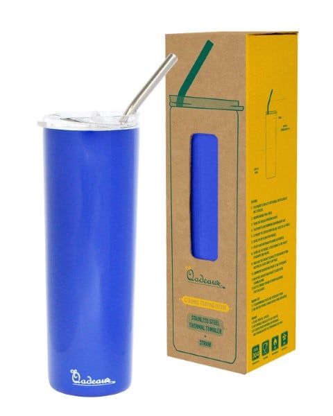 Thermal Tumber (Blue) + straw