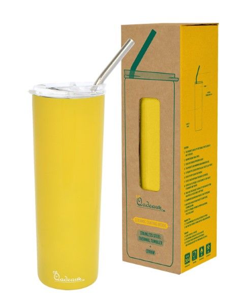 Thermal Tumber (Yellow) + straw