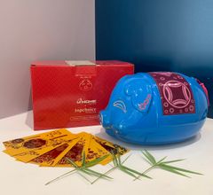 Piggy Bank Blue/Fuchsia with Giftbox