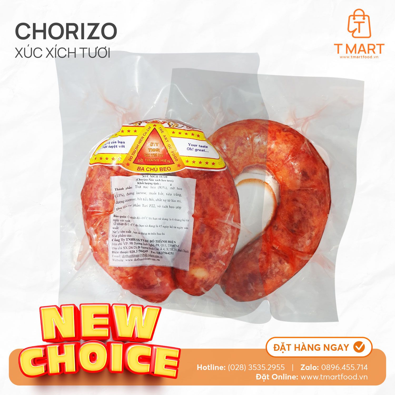  Xúc xích Chorizo Tươi 250gr 