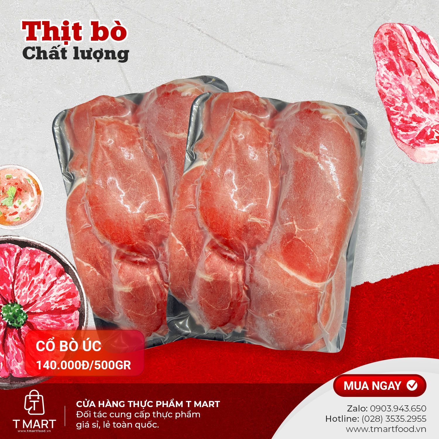  Cổ bò úc 500g 