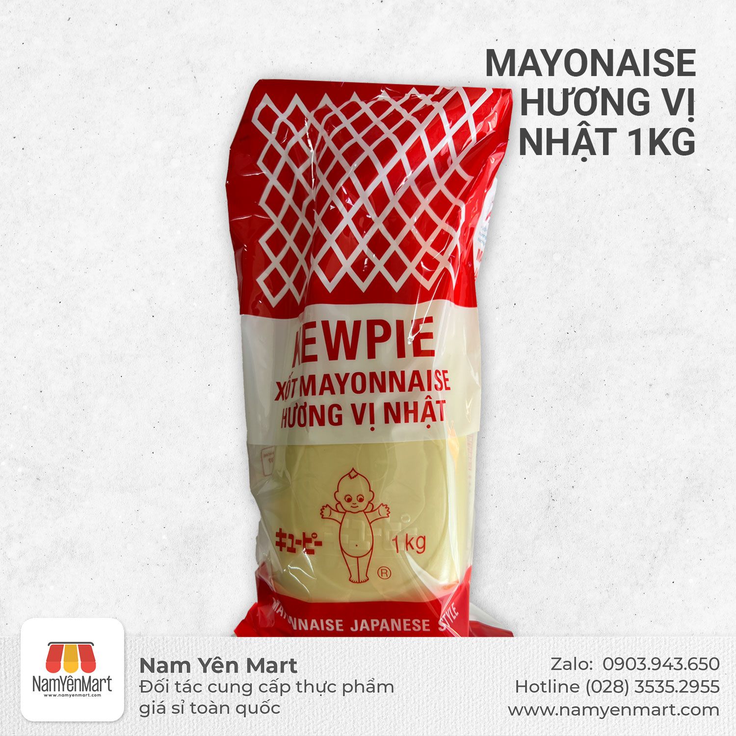  Xốt Mayonnaise hương vị Nhật 1kg Kewpie 