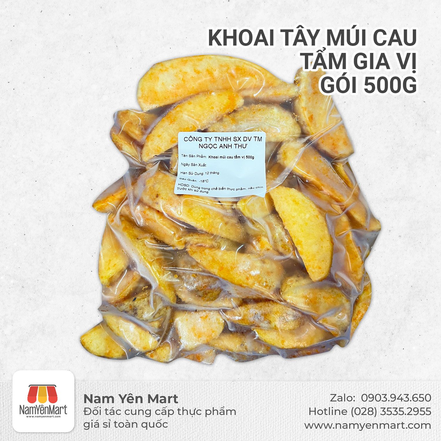  Khoai tây múi cau tẩm gia vị gói 500g 