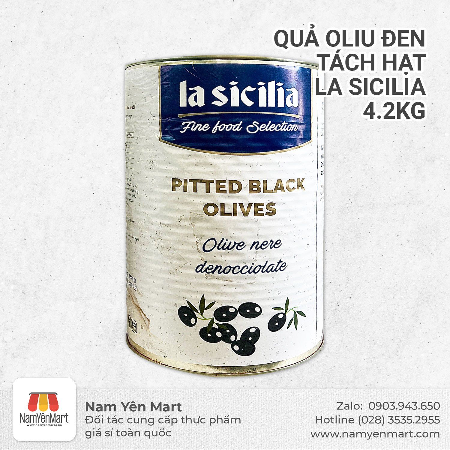  Quả Oliu Đen Tách Hạt La Sicilia 4.2KG 