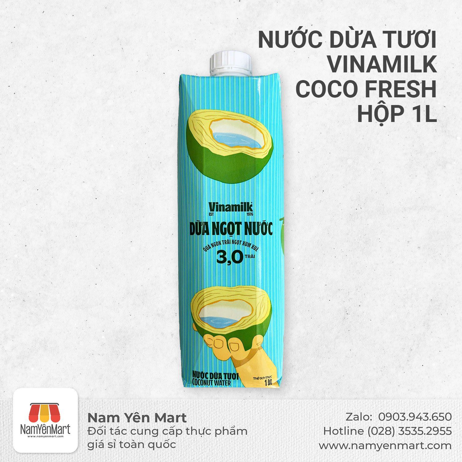  Nước Dừa Tươi Vinamilk Coco Fresh Hộp 1L 