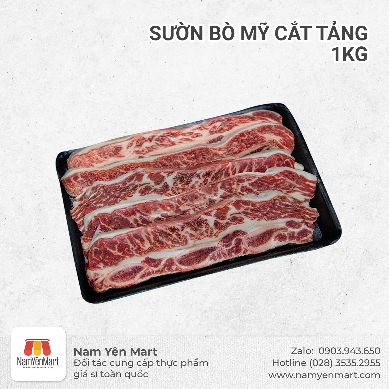  Sườn bò Mỹ cắt tảng (1 Kg) 