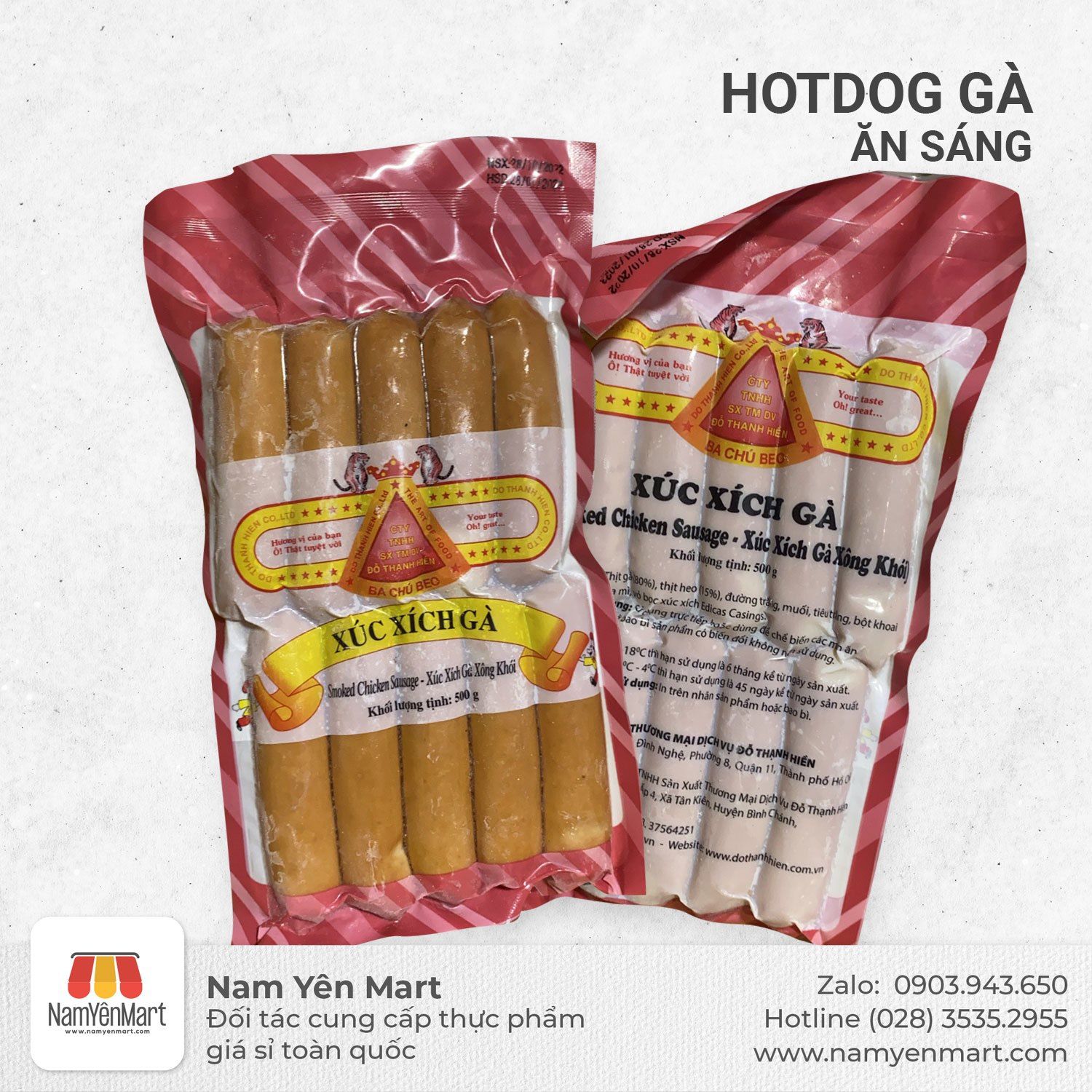  Hotdog Gà Ăn Sáng (500gr) 