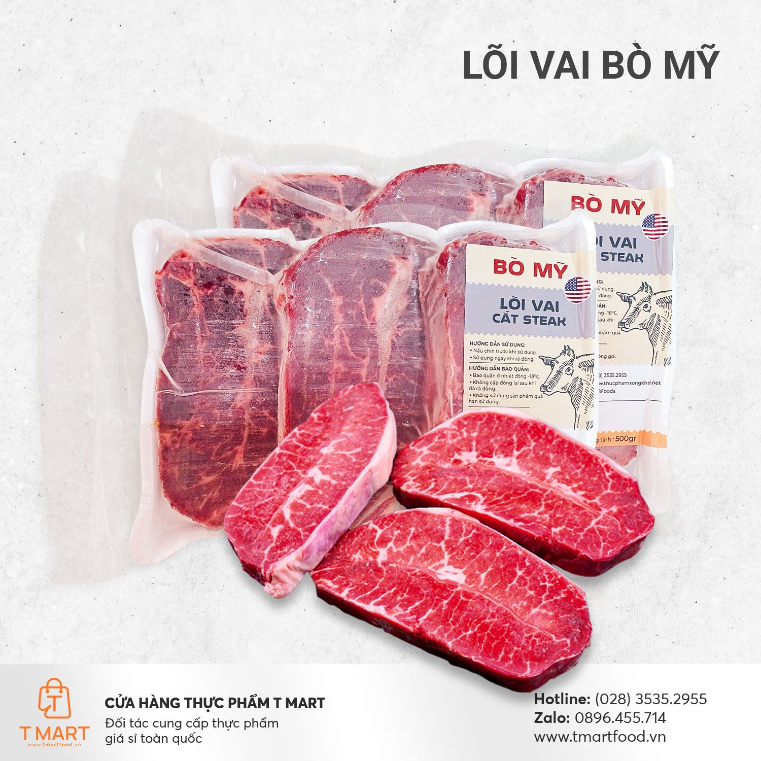  Lõi vai bò Mỹ (Giá 1 kg) 