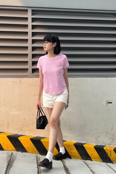 Áo thun 1990s Tshirt - Lilac Flower